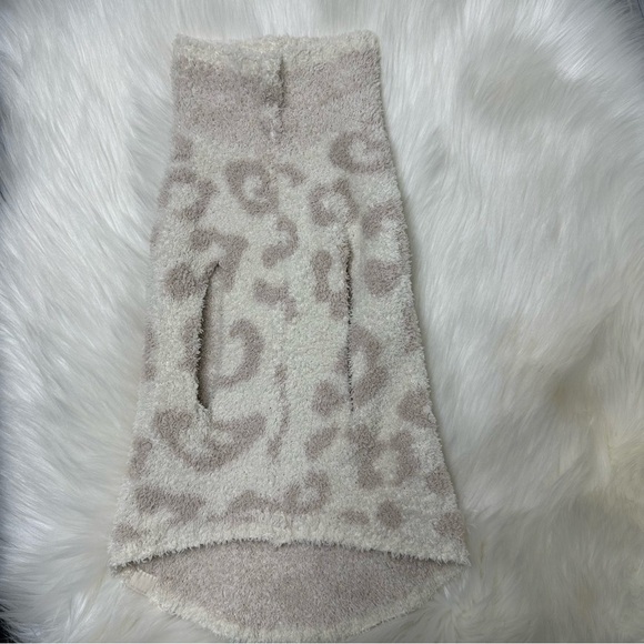 CozyChic Barefoot in the Wild Leopard Pet Sweater Cream/Stone sz M - Picture 4 of 6